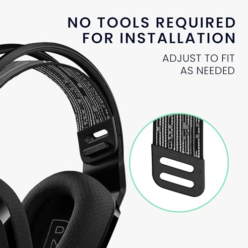 kwmobile Ersatz Bügelpolster kompatibel mit Logitech G733 / G335 / G535 Kopfbügel - Kopfbügelpolster aus Nylon - Kopfhörer Ersatz Bügel mit Polster - Schwarz Weiß Bild 4