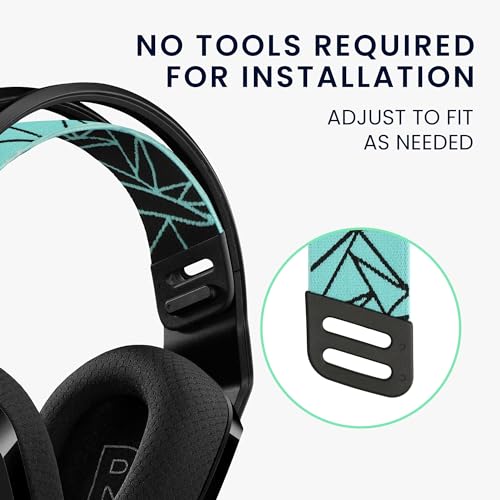 kwmobile Ersatz Bügelpolster kompatibel mit Logitech G733 / G335 / G535 Kopfbügel - Kopfbügelpolster aus Nylon - Kopfhörer Ersatz Bügel mit Polster - Schwarz Blau Bild 4