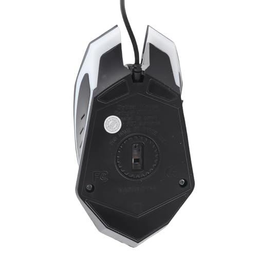 KIMISS A70 Professionelle Kabelgebundene Gaming-Maus, Gaming-Mäuse, 6 Tasten, Ergonomische LED-USB-Gamer-Universal-Optik mit Bunter Atemlichttaste, DPI 800 2000, PC, Schwarz für Bild 7