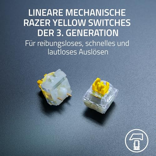 Razer BlackWidow V4 X - Fortnite Edition Mechanische Gaming-Tastatur mit RGB (Yellow Switches, 6 eigene Makro-Tasten, Doubleshot-ABS-Tastenkappen) QWERTZ DE-Layout | Fortnite Bild 3