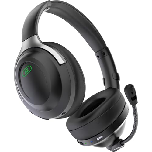 AceZone A-Spire Wireless ANC Gaming-Headset kabelloser 2,4-GHz-Dongle der nächsten Generation geräuschunterdrückendes Flip-to-Mute Mikrofon BT 5.4 LE Audio Mobile App leicht PC, PS5, PS4, Switch Bild 1
