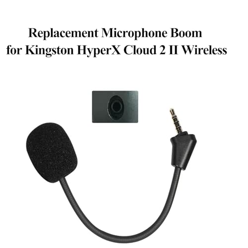 Ersatzmikrofon für Kingston HyperX Cloud, Cloud X Cloud Core Cloud II Cloud 2 Cloud Pro Silver Verkabelt Wireless Version Gaming Headsets, 3,5mm,Jack Shape【Round】 Bild 2