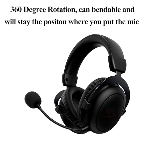 Ersatzmikrofon für Kingston HyperX Cloud, Cloud X Cloud Core Cloud II Cloud 2 Cloud Pro Silver Verkabelt Wireless Version Gaming Headsets, 3,5mm,Jack Shape【Round】 Bild 7