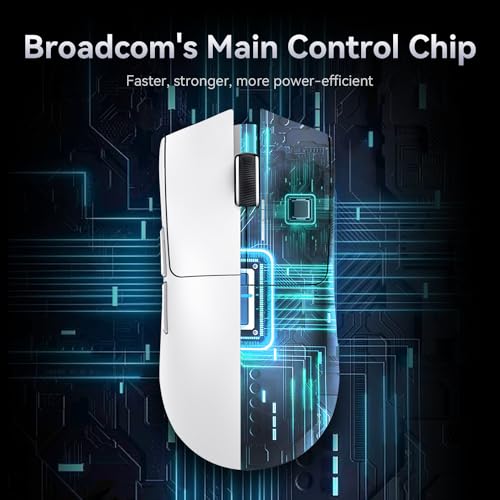 ATTACK SHARK X11 Gaming Mouse mit Magnetic Charging Dock, PixArt PAW3311 Gaming Sensor, BT/2.4G Wireless/Wired Gaming Mouse, 22000 DPI, Office Mice Gamer Mice Mice for Win11/Xbox/PS/Mac (White) Bild 6