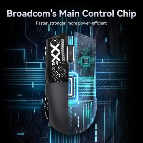 ATTACK SHARK X11 Gaming-Maus mit magnetischer Ladestation, PixArt PAW3311, BT/2.4G kabellos/kabelgebunden, 22000 DPI für Win11/Xbox/PS/Mac (schwarz) Bild 6