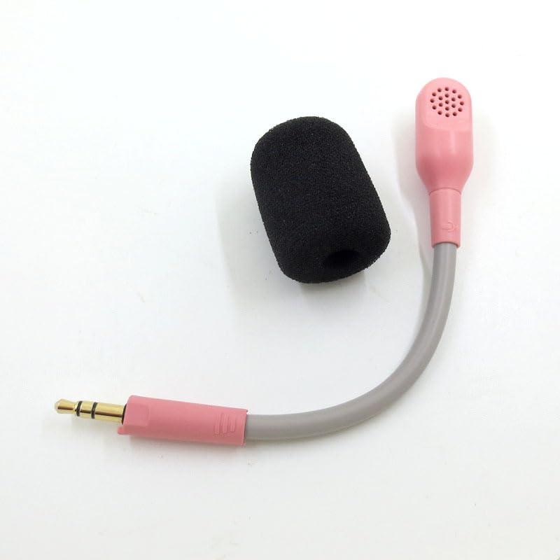 Barracuda X Mikrofon,Mic Ersatz abnehmbar 3.5 mm Game Boom Geräuschunterdrückung Mikrofon mit Schaumstoff für Razer Barracuda X Kabelloses Multiplattform Headset(Rosa) Bild 1
