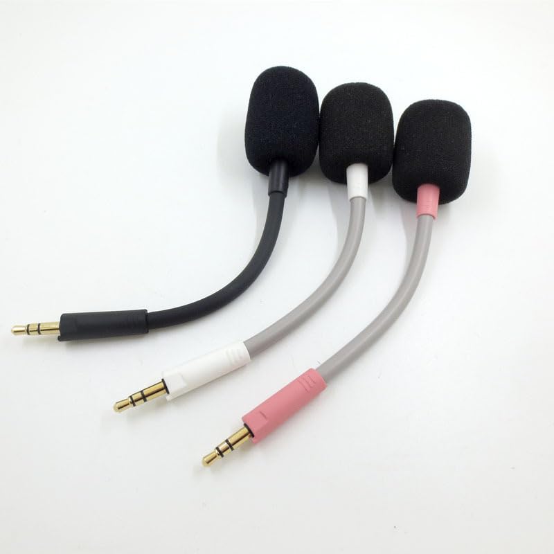 Barracuda X Mikrofon,Mic Ersatz abnehmbar 3.5 mm Game Boom Geräuschunterdrückung Mikrofon mit Schaumstoff für Razer Barracuda X Kabelloses Multiplattform Headset(Rosa) Bild 3