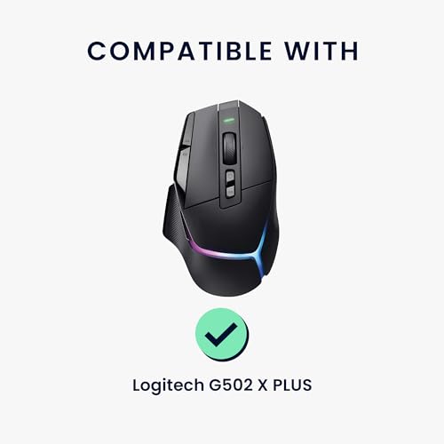 kwmobile Gaming Maus Grip Tape kompatibel mit Logitech G502 X PLUS Maus - Rutschfestes Griffband für PC Maus - Schwarz Bild 2