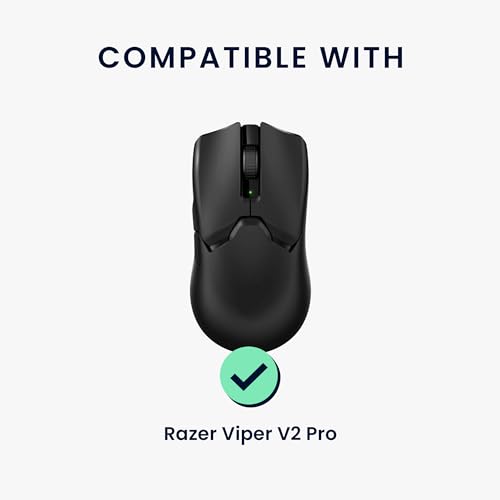 kwmobile Gaming Maus Grip Tape kompatibel mit Razer Viper V2 Pro Maus - Rutschfestes Griffband für PC Maus - Schwarz Bild 2