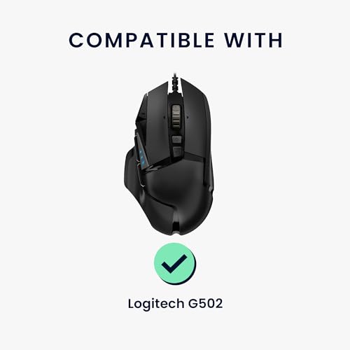 kwmobile Gaming Maus Grip Tape kompatibel mit Logitech G502 Maus - Rutschfestes Griffband für PC Maus - Schwarz Bild 2