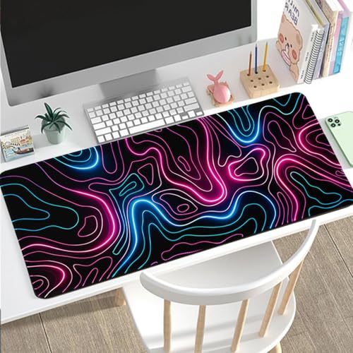 Rcege Großer Mauspad für Schreibtisch - 600x300mm Gaming-Mauspad mit genähten Kanten, Nicht rutschender Unterlage, Schreibtischmatte für Tastatur und Maus Bild 5