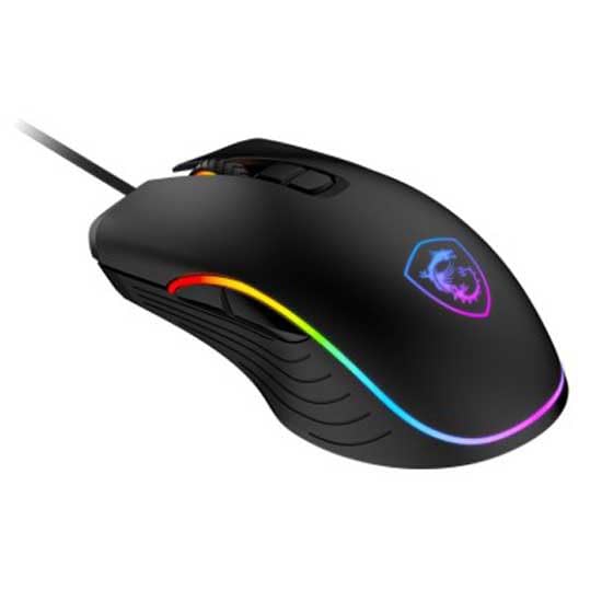 MSI Forge GM300 Gaming-Maus – 7200 DPI optischer Sensor, symmetrisch, 10 Mio. Klicks, 7 Tasten, 8 ms Latenz, RGB-LED, 118 g – kabelgebunden Bild 4