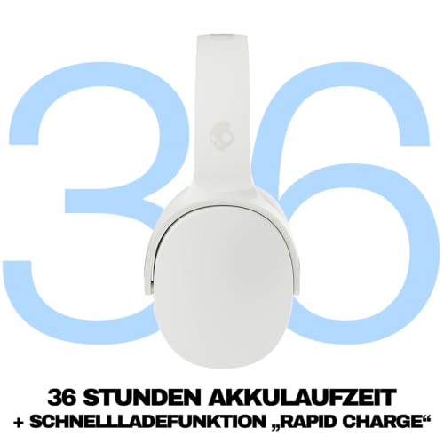 Skullcandy Hesh Evo Over-Ear Wireless-Kopfhörer, 36 Std. Akkulaufzeit, Mikro, kompatibel mit iPhone, Android und Bluetooth-Geräten - Bone Bild 2