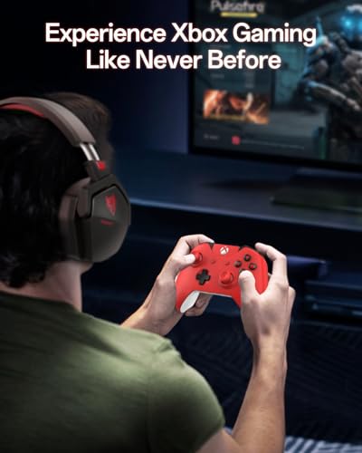 NUBWO N16 Gaming Headset – Mikrofon mit Geräuschunterdrückung, Stereo Sound und Komfortables Design für PS5, PS4, Xbox One, NS, PC, Laptop und Mac - Rot Bild 2