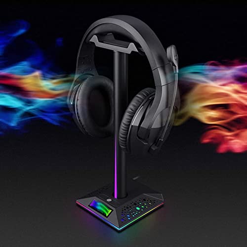 Kopfhörerhalter Kopfhörerständer RGB-Kopfhörerständer Over-Ear-Gaming-Headset Schreibtischhalterung Gaming-Kopfhörerhalter Display-Regal PC-Zubehör Headset Halterung Headset Ständer Bild 3
