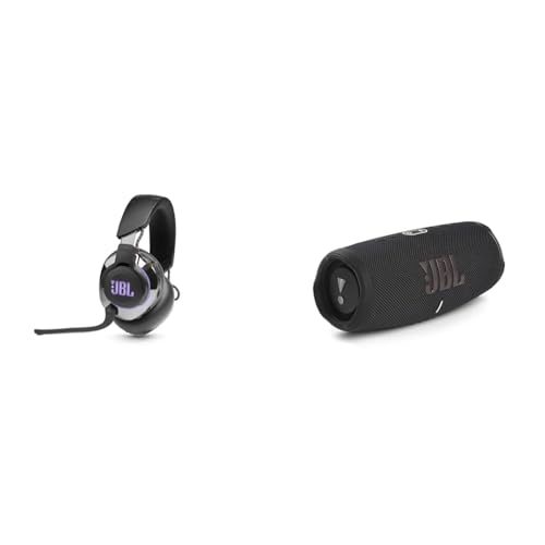 JBL Quantum 810 Over-Ear Gaming Kopfhörer – Wireless Bluetooth Headset & Charge 5 Bluetooth® Lautsprecher Outdoor, Wasserfest, USB Schwarz Bild 1