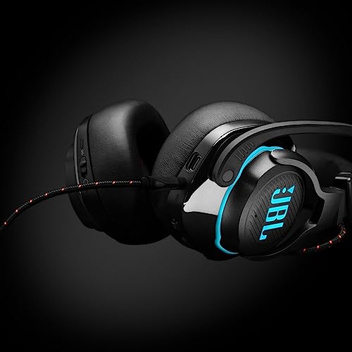 JBL Quantum 810 Over-Ear Gaming Kopfhörer – Wireless Bluetooth Headset & Charge 5 Bluetooth® Lautsprecher Outdoor, Wasserfest, USB Schwarz Bild 3