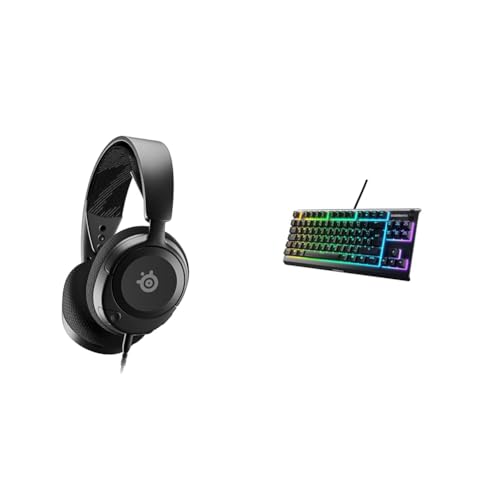 SteelSeries Arctis Nova 1 - Multi-System Gaming-Headset – Hi-Fi-Treiber & Apex 3 TKL - RGB Gaming-Tastatur - Kompakter Tenkeyless-Formfaktor - 8-Zonen-RGB-Beleuchtung - Deutsches (QWERTZ) Layout Bild 1