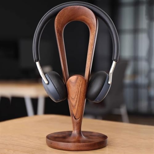 Headset-Ständer, Kopfhörerständer, Walnussholz, Kopfhörerständer, Headset-Halter für Schreibtisch, unterstützt Dual-Headsets Aufhängung für PC-Gaming Bild 7