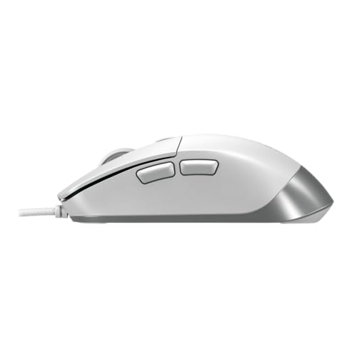 M50, Leichte Kabelgebundene Gaming-Maus, Ergonomische Form für Optimalen Komfort und Kontrolle, 5 On-Board-Profile, USB-A Anschluss, Weiß Bild 3