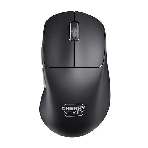 CHERRY XTRFY M64 Pro Wireless, Ultraschnelle Kabellose Gaming-Maus, 2,4 GHz Funk, Optimiert für esports, 8K-Mouse, Ergonomische Form mit Flacher Front, Schwarz Bild 1