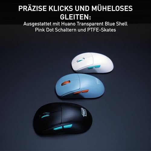 CHERRY XTRFY M68 Wireless, Ultraleichte Kabellose Gaming-Maus, 2,4 GHz Funk, Optimiert für esports, Symmetrische Form mit Besonders Niedriger Front, Weiß Bild 7