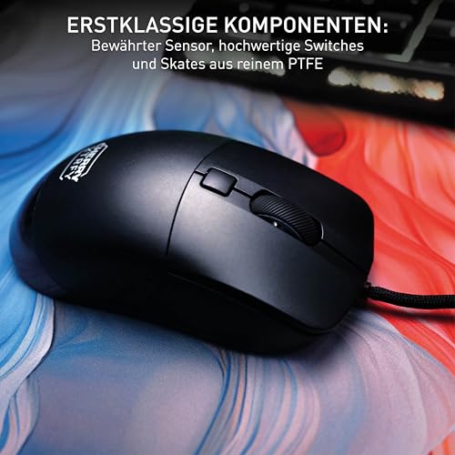 M50, Leichte Kabelgebundene Gaming-Maus, Ergonomische Form für Optimalen Komfort und Kontrolle, 5 On-Board-Profile, USB-A Anschluss, Schwarz Bild 3