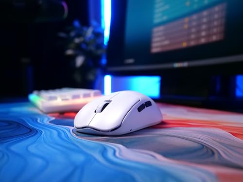 CHERRY XTRFY M68 Pro Wireless, Ultraschnelle Kabellose Gaming-Maus, 2,4 GHz Funk, Optimiert für esports, 8K-Mouse, Symmetrische Form mit Flacher Front, Weiß Bild 2