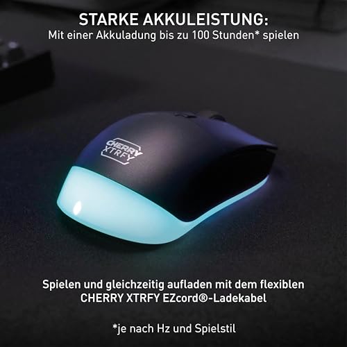 M50 Wireless, Kabellose Gaming-Maus, Verbindung über 2.4 GHz Funk, Bluetooth & Kabel, Ergonomische Form, RGB-Beleuchtung, Wiederaufladbar, Schwarz Bild 5