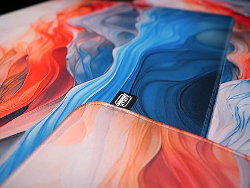 CHERRY XTRFY GP5, Gaming-Mauspad aus Stoff in XL (920 x 400 x 3 mm), Glattes Speed-Pad für Präzision, Vernähte Kanten, Rutschfest, Maschinenwaschbar, Amnis Blue Bild 5