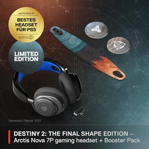 SteelSeries Arctis Nova 7P Wireless- PS5 Gaming Headset Bundle - Destiny 2 The Final Shape Edition - In-Game-Gegenstände – 2,4GHz + Bluetooth – 38Hr USB-C-Batterie – PlayStation, PC, Switch Bild 2