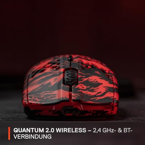 SteelSeries Aerox 3 Wireless - Faze Clan Edition - RGB Gaming Maus mit Öffnungen in der Oberfläche - Optischer TrueMove Air-Sensor mit 18 Tsd. DPI - Federleichtes, wasserabweisendes Design Bild 4