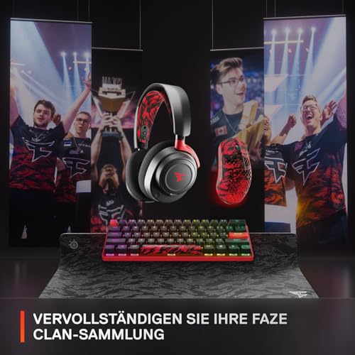 SteelSeries Aerox 3 Wireless - Faze Clan Edition - RGB Gaming Maus mit Öffnungen in der Oberfläche - Optischer TrueMove Air-Sensor mit 18 Tsd. DPI - Federleichtes, wasserabweisendes Design Bild 5