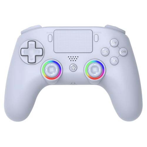Subsonic - Kabelloser Controller für PS4 / Playstation 4 - Bluetooth-Controller mit LED, Vibration und Gaming-Headset-Anschluss – Weiß [playstation_4] Bild 1