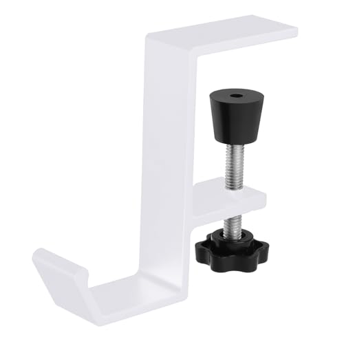 Jeffdad Kopfhörer Ständer Weiß, Headset Halterung Mit Doppelhaken Kopfhörerhalter Headphone Stand Schreibtisch Kopfhöreraufhänger Kopfhörer Clip Gaming Headset Halterung Halter (Weiß Einlagiger Haken) Bild 1