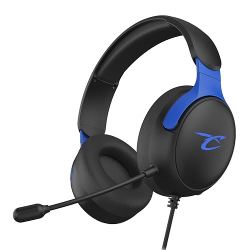 SUBSONIC - Astra Gaming-Headset für PS5 PS4 PC Xbox, Gaming-Kopfhörer mit 40-mm-Lautsprecher, neigbares Mikrofon, integrierte Lautstärkeregelung und Stummschalttaste - Schwarz und blau Bild 1