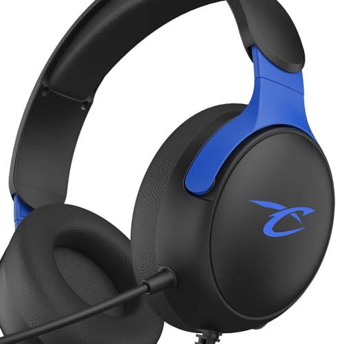 SUBSONIC - Astra Gaming-Headset für PS5 PS4 PC Xbox, Gaming-Kopfhörer mit 40-mm-Lautsprecher, neigbares Mikrofon, integrierte Lautstärkeregelung und Stummschalttaste - Schwarz und blau Bild 4