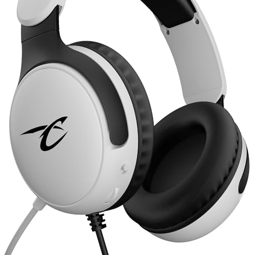 SUBSONIC - Astra Gaming-Headset für PS5 PS4 PC Xbox, Gaming-Kopfhörer mit 40-mm-Lautsprecher, neigbares Mikrofon, integrierte Lautstärkeregelung und Stummschalttaste - Weiß und Schwarz. Bild 3