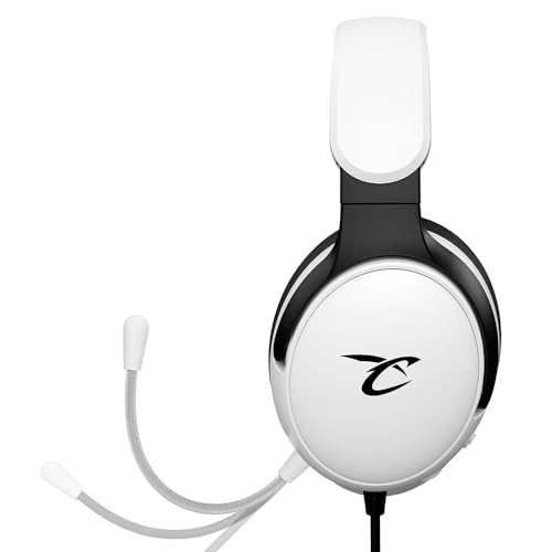 SUBSONIC - Astra Gaming-Headset für PS5 PS4 PC Xbox, Gaming-Kopfhörer mit 40-mm-Lautsprecher, neigbares Mikrofon, integrierte Lautstärkeregelung und Stummschalttaste - Weiß und Schwarz. Bild 5