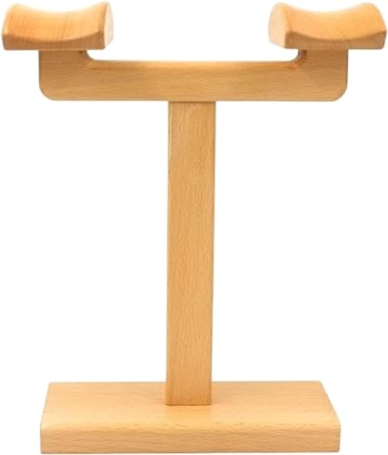 Headset-Ständer Kopfhörerständer Headset-Halter Buche Doppel-Headset-Ständer für Schreibtisch, hält Dual-Universal-Gaming-Kopfhörer PC-Gaming-Headset-Ständer Kopfhörerhalter Bild 1