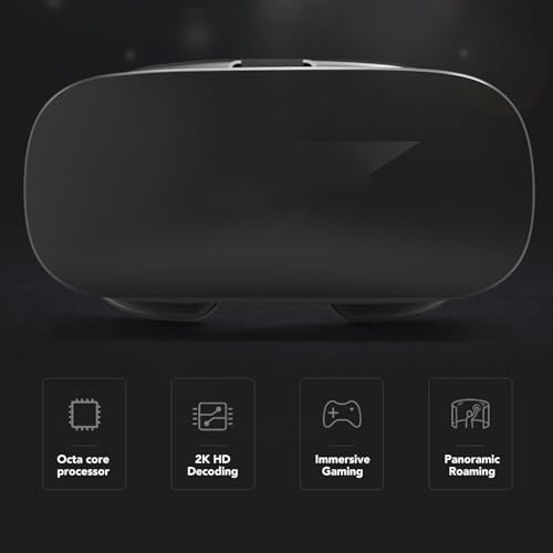 VR-Headset, HD 2560x1440P-Bildqualität, 9-Achsen-Körpererkennung, OTG-Verbindung, 0-600° Adaptiv, Ergonomisches Design, für Gaming und Unterhaltung Bild 5