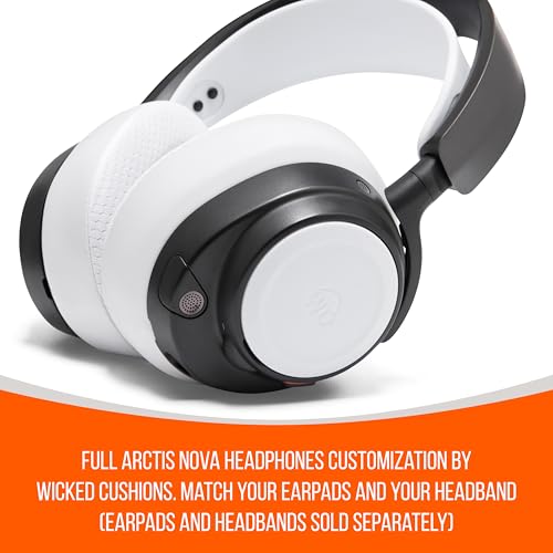 WC-Seitenplatten für Arctis Nova-Headsets von Wicked Cushions | Passend für Arctis Nova Pro Wireless/Pro Wired/Nova Elite/Nova 7 / 7X / 7P | White Bild 4