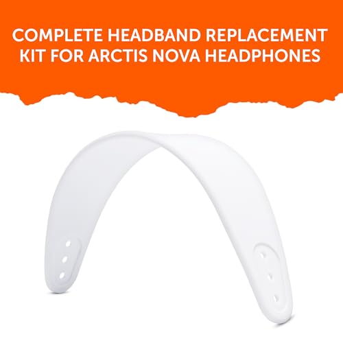 WC-StirnbandZ Arctis Nova – verbessertes Silikon-Kopfband für Arctis Nova-Headsets von Wicked Cushions – verbesserte Flexibilität, Komfort und Stil mit passenden Ohrpolster-Designs | White Bild 5
