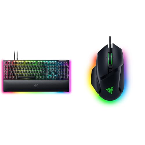 Razer BlackWidow V4 Pro (Green Switch) - Mechanische Gaming-Tastatur & Basilisk V3 - Kabelgebundene, anpassbare Gaming Maus Bild 1