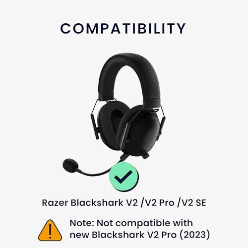 kwmobile Gaming Headset Mikrofon kompatibel mit Razer Blackshark v2 / Pro / SE - 10cm - Schwarz Bild 2