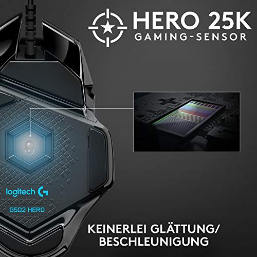 Red Bull Energy Drink Dosen Getränke 12er Palette + Logitech G502 HERO High-Performance Gaming-Maus Schwarz Bild 3