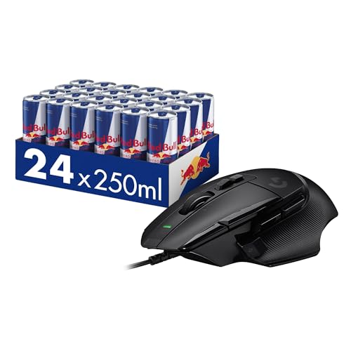 Logitech G502 X kabelgebundene Gaming-Maus + Red Bull Energy Drink - 24er Palette Dosen Getränke, EINWEG (24 x 250 ml) Bild 1