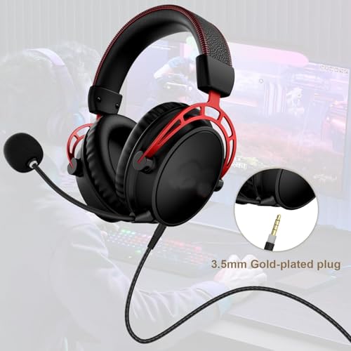 3,5 mm Audio-Klinkenstecker, Stereo, Cloud-Alpha-Kabel, AUX-Kabel, Gaming-Headset, kompatibel mit HyperX Kingston Cloud Alpha und Cloud Mix Gaming-Headset, 1,5 m (ohne Mikrofon) Bild 3