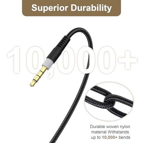3,5 mm Audio-Klinkenstecker, Stereo, Cloud-Alpha-Kabel, AUX-Kabel, Gaming-Headset, kompatibel mit HyperX Kingston Cloud Alpha und Cloud Mix Gaming-Headset, 1,5 m (ohne Mikrofon) Bild 4