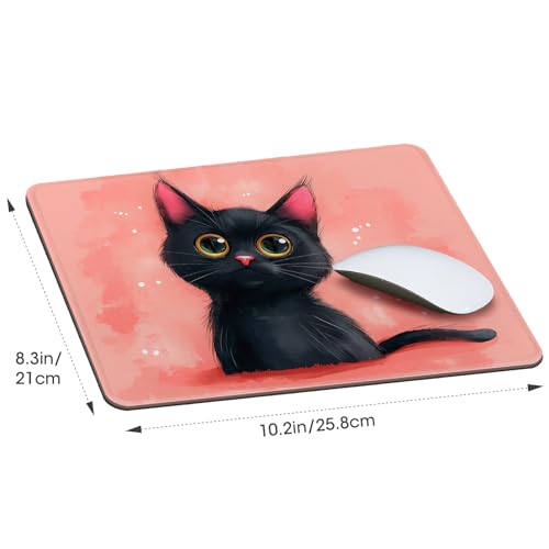 NiHome Mauspad für Gaming und Büro, 270 x 210 mm Mousepad mit Rutschfester Gummibasis, Ultra-glatter Oberfläche für Präzision, ideal für PC, Laptop und Computer （Kätzchen） Bild 5
